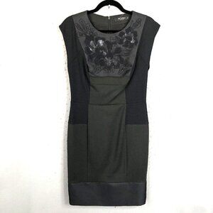 Etro Dress Womens 12 Black  Italian Wool Blend Occasion Event Fitted Formal